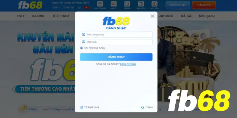 Truy cập hệ thống để đặt cược chơi bài cào fb68